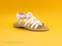 Chipie VERSA Flower - Blanc Rose Vert Glitter - Sandale Fille