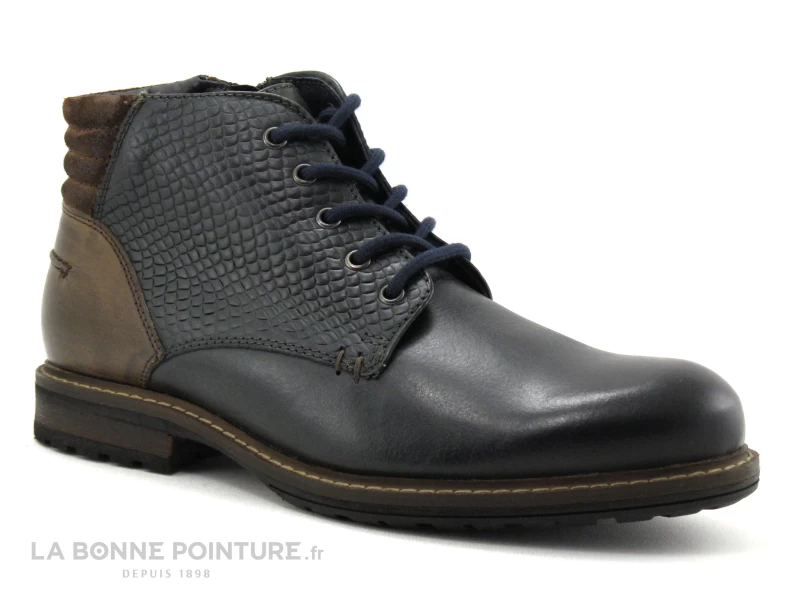 Point D Orgues AUSSIE - Bleu Marine - Marron - Boots Homme