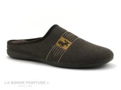 Ouf Initial BANQUET Marron - Pantoufle Mule Homme