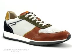 Pikolinos CAMBIL M5N-6111C2 Brick - Basket Homme Blanche Et Multi