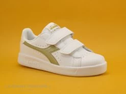 Diadora GAME P PS Girl - White Gold - Basket Fille 2 Scratches - Blanc Or