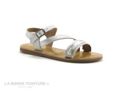 Wipop IBRE Argent - Nu-pieds Fille Brillant