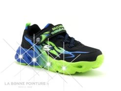 Skechers Lights 400103 Thermo Flash - Heat Flux - Noir Bleu Jaune - Basket