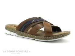 Morans TAFIL Marron - Marine - Bride Croisees - Mule Homme