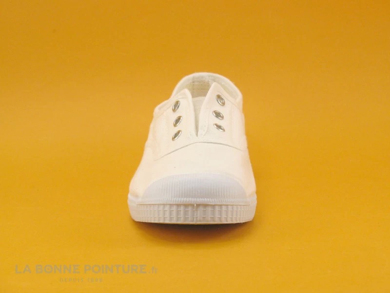 Cienta 7099705 Blanc - Basket Toile Enfant Sans Lacet – Image 2