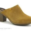 Jungla 7855 Albero - Sabot Femme Cuir Jaune - Talon Haut