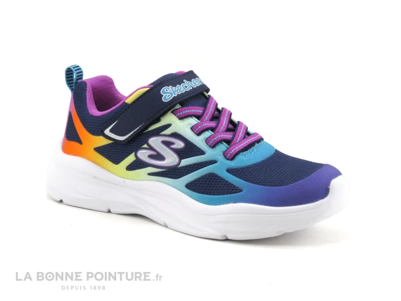 Skechers 303503 Power Jams Navy Multi - Lacet Violet - Basket Fille – Image 5