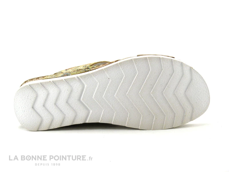 Morans MILTON 28724 - Beige Or Fleuri - Mule Compensee Femme – Image 4
