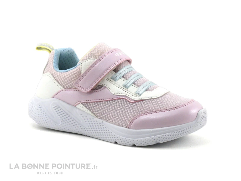 Geox SPRINTYE J25FWA Pink White - Basket Fille Rose Et Blanche – Image 5