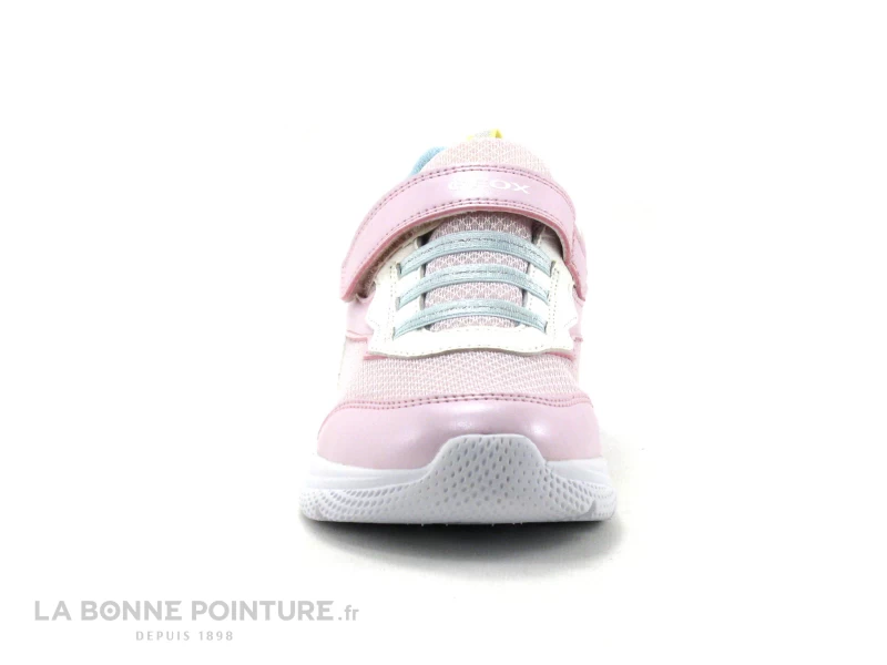 Geox SPRINTYE J25FWA Pink White - Basket Fille Rose Et Blanche – Image 2