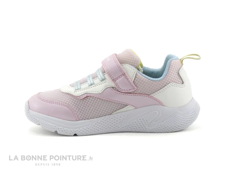 Geox SPRINTYE J25FWA Pink White - Basket Fille Rose Et Blanche – Image 3