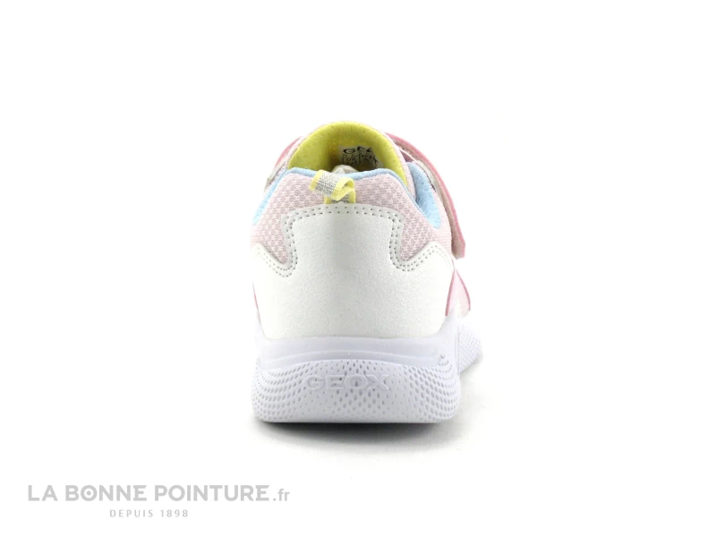 Geox SPRINTYE J25FWA Pink White - Basket Fille Rose Et Blanche – Image 4