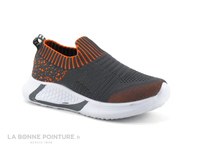 Streeter KOHUE Gris Orange - Basket Slip-on Enfant