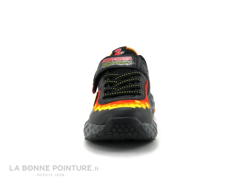Skechers MEGA-CRAFT 402204 - Semelle Blocs - Basket Noir Rouge Jaune – Image 2