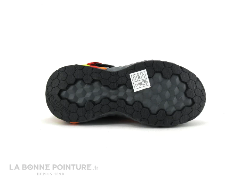 Skechers MEGA-CRAFT 402204 - Semelle Blocs - Basket Noir Rouge Jaune – Image 7