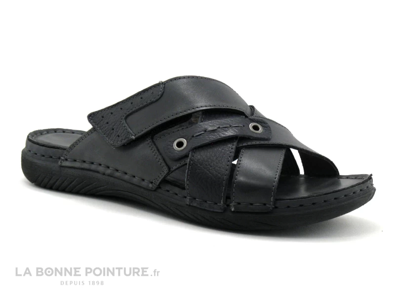 Green Hill 42970 ML - Mule Homme Cuir Noir - Brides Croisees