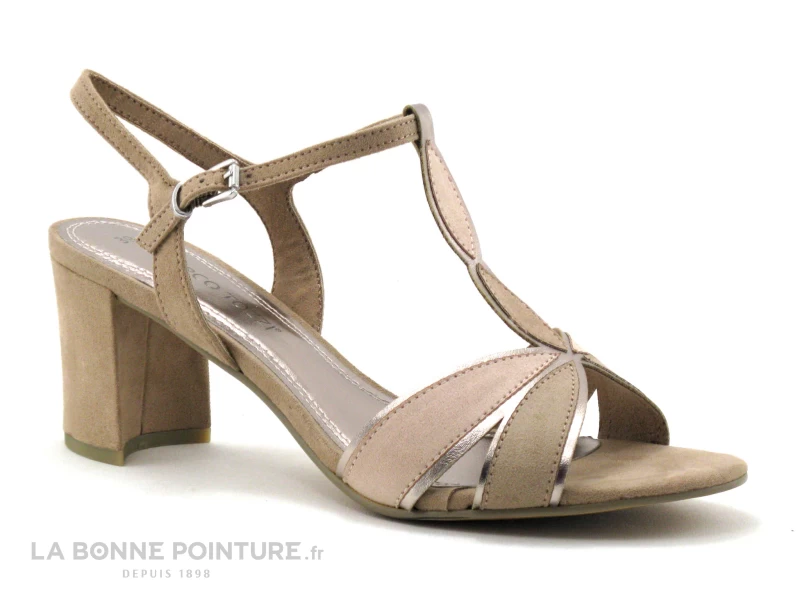 Marco Tozzi 2-28313-26 Nude Comb - Beige Rose - Sandale Talon Haut – Image 4