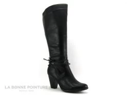 Dees Shoes CASTINA Noir - Botte Noire Talon Haut