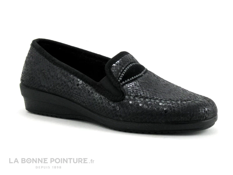 Zels 3193 - Noir - Chausson Mocassin Femme